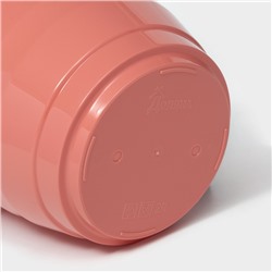 Горшок для цветов с поддоном Доляна «Арена», 2 л, пластиковый цвет коралловый