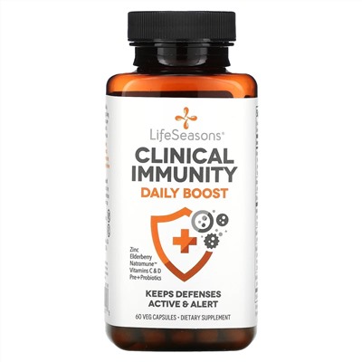 LifeSeasons, Clinical Immunity Daily Boost, 60 Veg Capsules