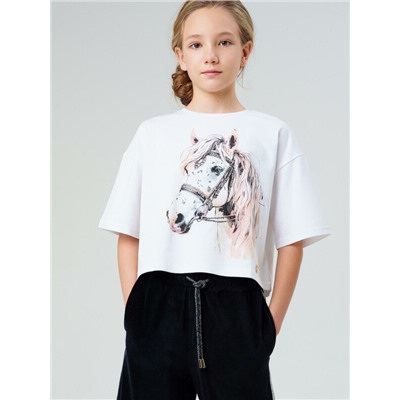 Фуфайка трикотажная для девочек (футболка)