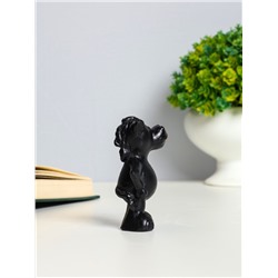 Фигурка гипс «Конь реальный», 8 см, чёрный