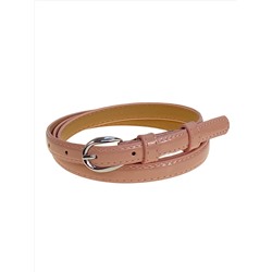 Ремень женский из лакированной искусственной кожи, цвет пудра