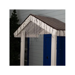 Гирлянда «Бахрома» 3×0.6 м, IP44, УМС, тёмная нить, 160 SMD-LED, свечение мульти, 220 В