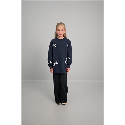 Свитшот оверсайз для девочки из футера трехнитки Happyfox