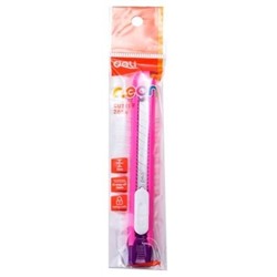 Нож канцелярский Deli, 9 мм, сталь, корп. ассорти (2)