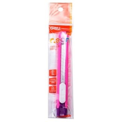 Нож канцелярский Deli, 9 мм, сталь, корп. ассорти (2)