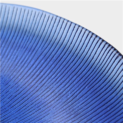 Тарелка Magistro «Римини», d=27 см, стекло, синяя