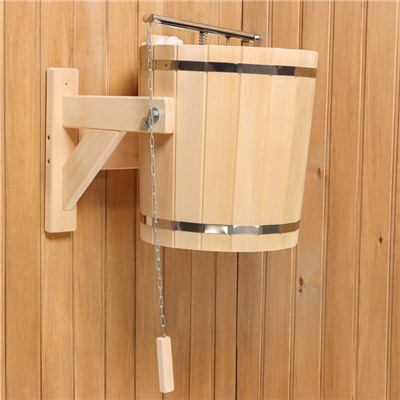 Обливное устройство для бани «Водопад», 20 л, деревянное, нержавеющая вставка