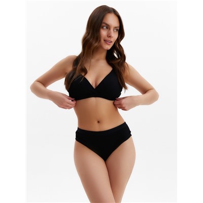 Комплект нижнего белья женский (топ, трусы) Collorista, чёрный, размер 44-46