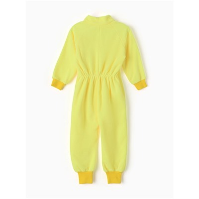 Комбинезон детский флисовый, жёлтый неон, рост 86-92 см