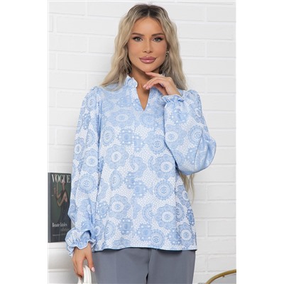 Блуза Доменика (бело-голубая) Б15015-18М