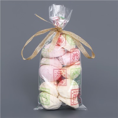 Пакет фасовочный новогодний БОПП, с новогодним рисунком «Марки», 9×19 см