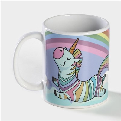 Кружка - хамелеон Доляна «Единорог», 350 мл, керамика, разноцветная