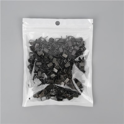 Нижний ограничитель для молнии, металлический, №8, 500±20 шт., цвет чёрный никель