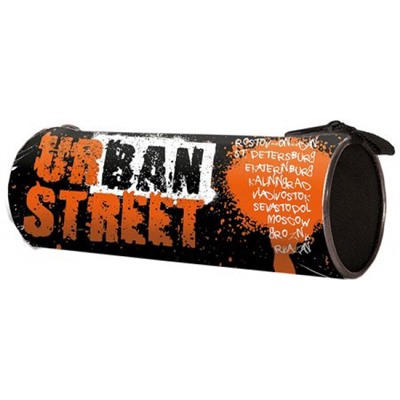 Пенал-тубус 195х85 мм ПТ-02 "ГОРОДСКАЯ УЛИЦА/URBAN STREET" большой, печать на ткани Пчелка