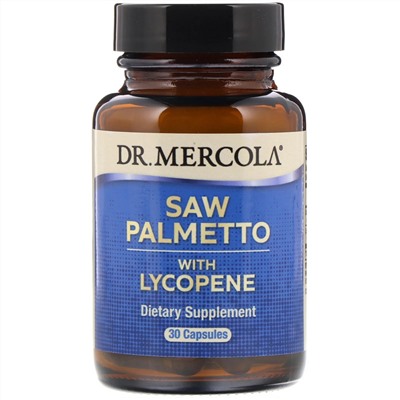 Dr. Mercola, Пальметто и Ликопен, 30 капсул