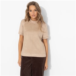 Водолазка из экозамши, Фирменное приветствие (песочная)