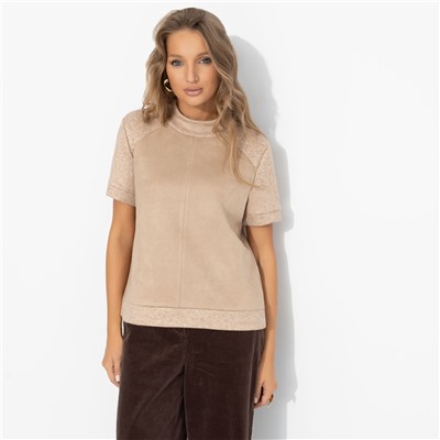 Водолазка из экозамши, Фирменное приветствие (песочная)