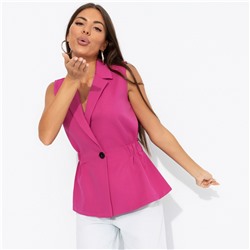 Жилет приталенный на резинке, Летнее наслаждение (розовый)