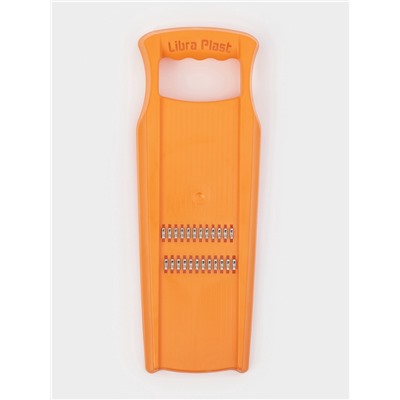Тёрка для корейской моркови Libra Plast, 33×12 см, с широкой ручкой, оранжевая