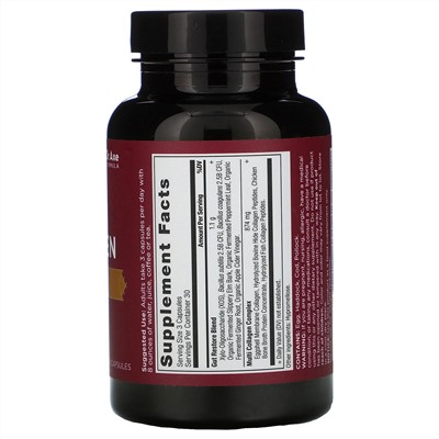 Dr. Axe / Ancient Nutrition, Смесь коллагена разных типов для восстановления пищеварения, 90 капсул