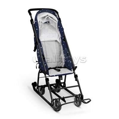Коляска комбинированная "Наши детки 3-1К" (синий со звездочками)