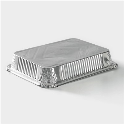 Формы для выпечки и запекания Доляна, набор 2 шт., 1.1 л, 22.5×17.5×3.5 см, фольга, серебристые
