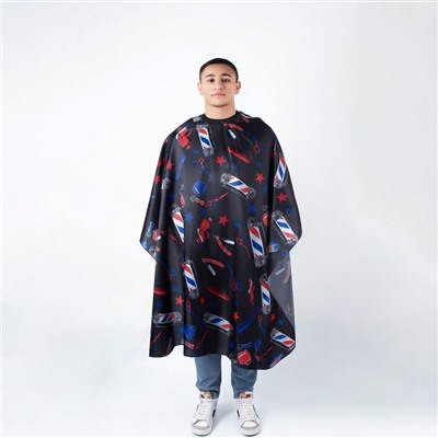 Пеньюар парикмахерский, чёрный