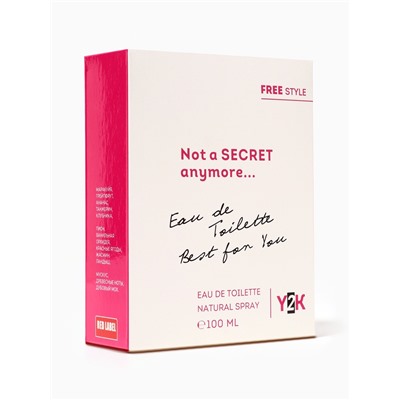Туалетная вода женская Free Style Not a Secret, 100 мл