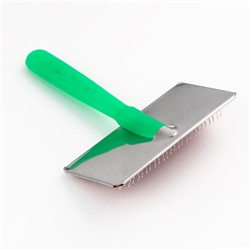 Пуходёрка «Лапки» большая, 12×13 см, с каплями, зелёная