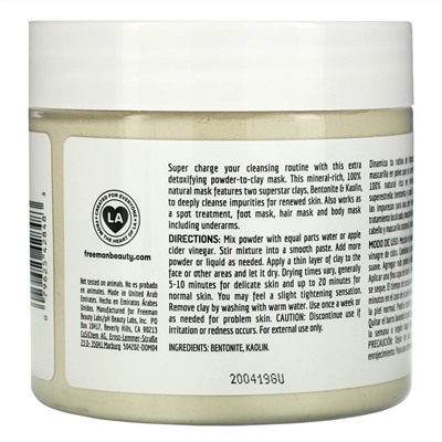 Freeman Beauty, Deep Cleansing Powder-To-Clay, маска для глубокого очищения, 370 г (13 унций)