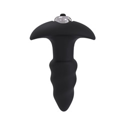 Черная анальная вибровтулка SINGLE SPEED LOVE ARROW PLUG - 9 см.