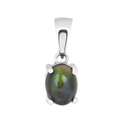 Подвеска, опал нат. черный, SL-RIC78