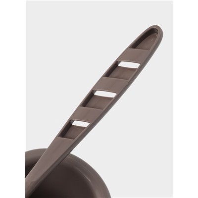 Ёршик для унитаза «Капри», 14×12.5×37 см, с подставкой, коричневый