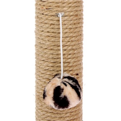 Когтеточка «Столбик» с двумя грибами, джут 43×36×31 см, МИКС ЦВЕТОВ