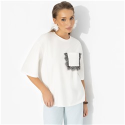 Футболка из мягкого хлопка, На стильной волне (белая)