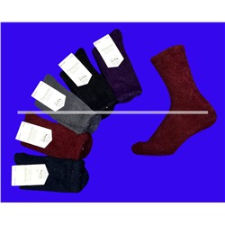 3 ПАРЫ - Термоноски женские ангора НОРКА ШЕРСТЬ высокие однотонные арт. 2781