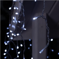 УЦЕНКА Гирлянда «Бахрома», 3×0.6 м, IP44, УМС, 160 LED, 220 В, прозрачная нить, свечение белое