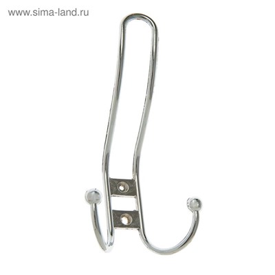 Крючок мебельный ТУНДРА TKT002, трехрожковый, хром, 4 шт. TMP