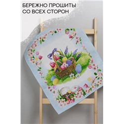 Пасха кухонное полотенце (Голубой_корзинка)