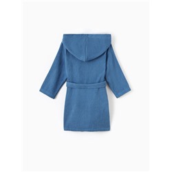 Халат детский «Экономь и Я», размер 34, хлопок 100%, синий