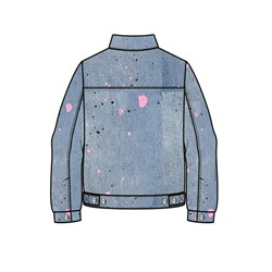 Куртка текстильная джинсовая для девочек