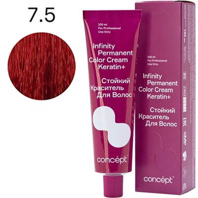 CONCEPT Infinity Стойкий краситель для волос 7.5 Светло-русый красный 100 мл
