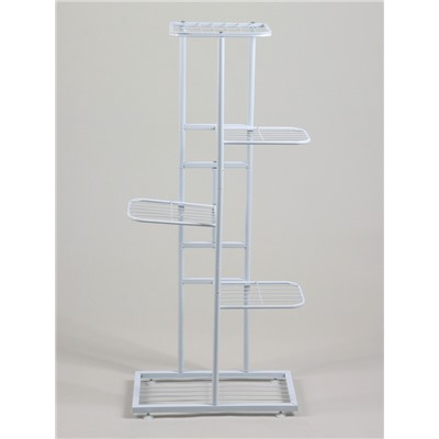 Подставка для цветов Greengo, 5 полок, 44×22×95 см, напольная, металл, белая