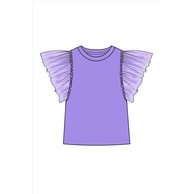 Фуфайка трикотажная для девочек (футболка) PLAYTODAY, 1122507