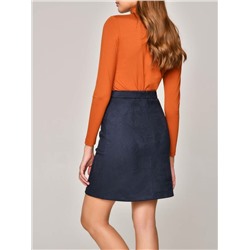 Юбки CONTE CELINA Юбка А-силуэта с эффектом замши и рельефными линиями