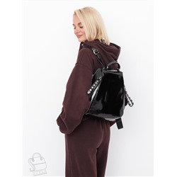 Рюкзак женский кожаный 19001-8 black Polina&Eiterou  в Новосибирске