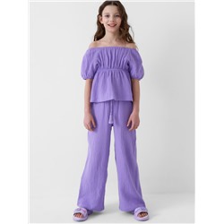 Комплект текстильный для девочек: блузка, брюки