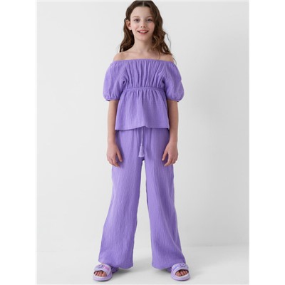 Комплект текстильный для девочек: блузка, брюки