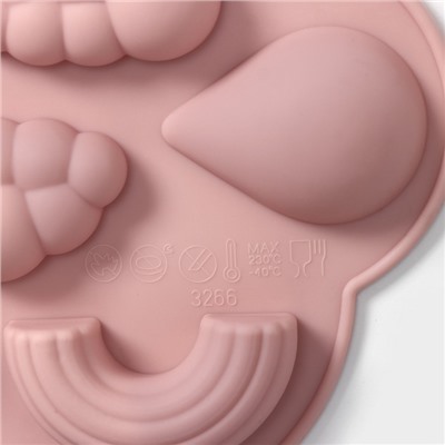 Форма для шоколада Доляна «Погода», силикон, 22.5×14.5×1.5 см, 11 ячеек, МИКС