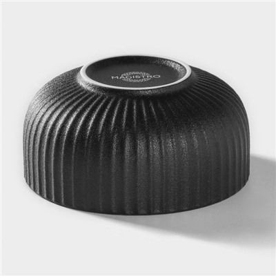 Миска Magistro Line, 350 мл, d=11.5 см, фарфор, чёрная